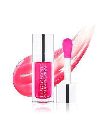 Plumping Lip Oil  Hydrating Lip Gloss Tinted Lip Balm Lip Care Clear Lip Oil for Dry Lips  Long Lasting Nourishing Non-sticky  Big Brush Head Glitter Shine Lip Glow Oil Primer Lip Tint 6ML(015)