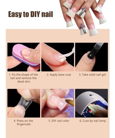 Deciniee Duck Nail Tips 550Pcs Clear False Nails 11 Sizes | Acrylic French Duck Feet Style Manicure Nail Art Salon DIY - Buy Online on SooperMarket.com