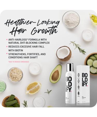BOLDIFY Hair Thickening Serum - Top Rated Hair Volumizer for Women & Men - Natural 3-in-1 Leave-In Conditioner for Thicker Hair Day One - Buy Online on SooperMarket.com