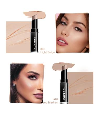 2 Pcs Non-Greasy Concealer Stick Cream Contour Makeup Pencil - Long Lasting & Waterproof Matte Finish - Lightweight & Blendable - Brightens and Shades - Suitable for All Skin Types - Buy Online on SooperMarket.com