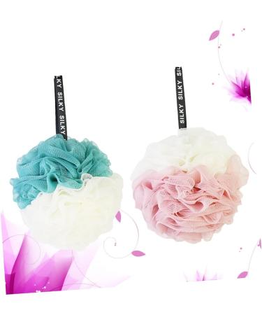 Angoily Shower Ball Mesh Sponge - 2pcs Large Bath Pouf for Women | International Shipping Available - Buy Online on SooperMarket.com