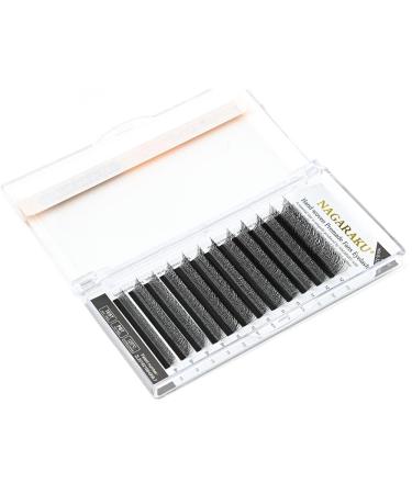 NAGARAKU 5D Volume Premade Eyelash Extensions 8-15mm Mix - D Curl 0.07mm | Faux Mink Matte Black Clusters | Easy Fanning YY Lashes - Buy Online on SooperMarket.com