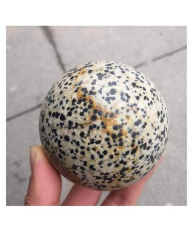 Natural Crystal Rough Ornament Natural Stone Sphere Dalmatian Jasper Crystal Quartz Ball for Gift for Reiki Decoration Gift Decoration feng Shui 1pc (Color : 1pc 60mm)