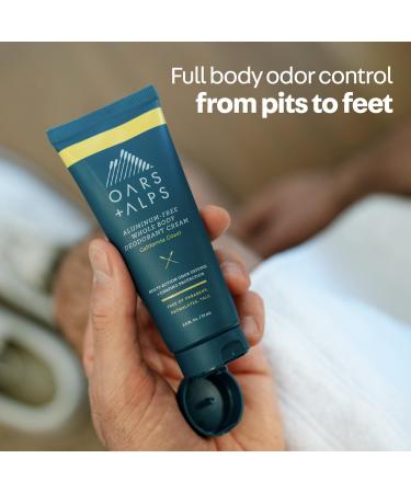 Oars + Alps Whole Body Deodorant Cream For Men - Multi-Action Odor Defense - Aluminum Free Baking Soda Free Anti-Chafe - 2.5 Ounce Tube - California Coast - Buy Online on SooperMarket.com
