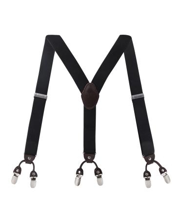 Capen carrier for men y back men braces 6 clips elastic metal wide 3.5 cm long unit size for men women working pants motorcycle pants black