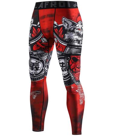 LAFROI YSK08 quick-dry compression leggings with waistband for men M Warrior