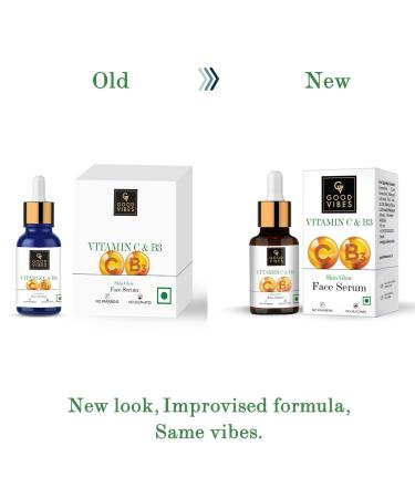 Good Vibes Vitamin C & B3 Face Serum | Hydrating Anti-Aging Solution for Acne Pores Sunburn & Wrinkles | Paraben & Sulfate-Free | 1.01 Fl Oz (30ml) - Shop Internationally - Buy Online on SooperMarket.com