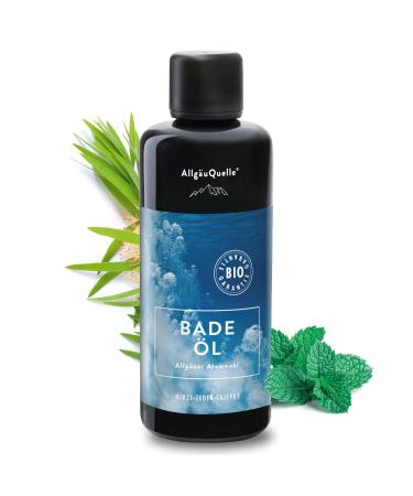 Allg uquelle organic bath oil with organic oils Allg uer Breathy Jojoba Mint Zeder Cajeput (100ml).Natural organic bath additive with essential oils.Organic bathing essence natural and organic.Mint 100 ml (1 -pack)