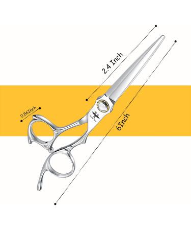 PURPLEBIRD 6 Inch Hairdressing Scissors - Professional Japanese Stainless Steel Barber Scissors for Salon, Men, Women, Children - A-6 Shear - Buy Online on SooperMarket.com