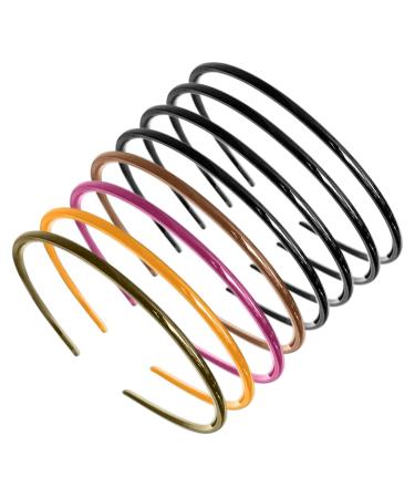 8 Tooth Comb Hair Bands (5mm Multicolor) Non-Slip Hair Bands Plastic Hair Bands Suitable For Hair Decoration Unisex