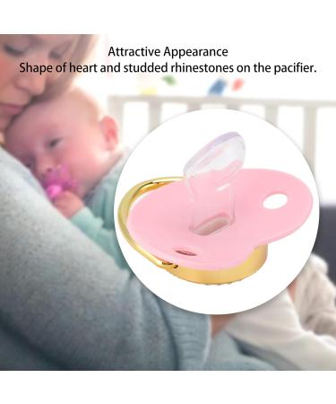 Luxurious Rhinestone Baby Pacifier - Soft Silicone Nipple for Breastfeeding - Ultra-Light & Portable (Pink) - Buy Online on SooperMarket.com