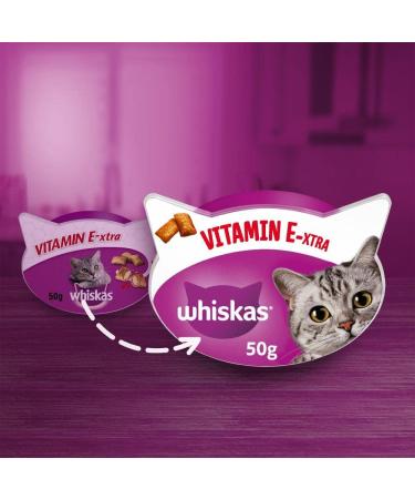 Whiskas Vitamin E-Xtra Cat Snack - Immune Support - 8x50g Packs - Different Packaging Available - Buy Online on SooperMarket.com