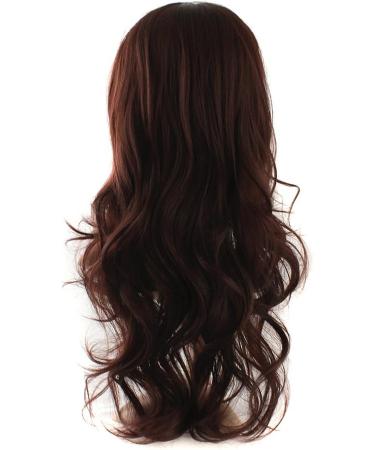 MapofBeauty Long Wavy Dark Brown Synthetic Hair Wig for Women - Party Full Wig - Buy Online on SooperMarket.com