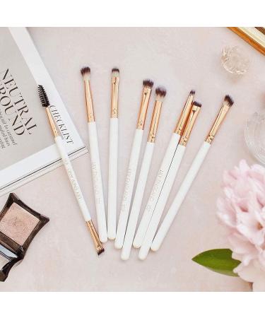 Rose Gold Eye Makeup Brush Set by Lily England - 8 Professional Brushes for Blending Eyeshadow, Concealer, Brows, and Eyeliner - Buy Online on SooperMarket.com