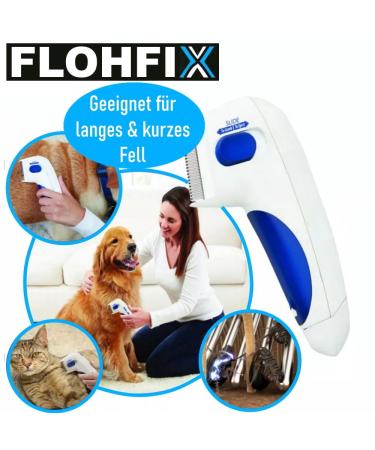 FLOHFIX Electric Lice Comb - Effective Nit & Flea Comb for Dogs Cats & Children | International Shipping Available - Buy Online on SooperMarket.com
