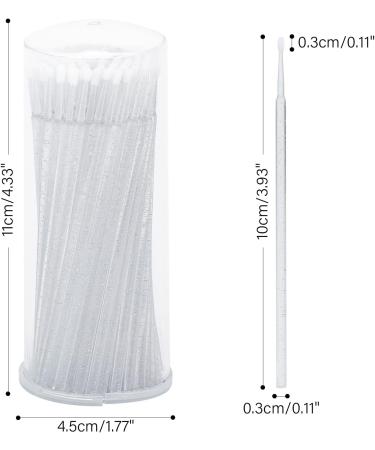 G2PLUS 400PCS Micro Applicators Brushes for Eyelash Extensions - Transparent Disposable Swabs for Crafting - Buy Online on SooperMarket.com