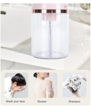 Electric Facial Cleanser Foam Cup Rich Foam Waterproof Face Wash Foam Maker Bottle Rechargeable for Travel (Pink) - Buy Online on SooperMarket.com