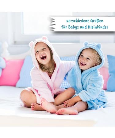 Wolimbo Children's Bathrobe - Custom Embroidered Name & Motif | 100% Cotton Baby Bathrobe 98-104 | Light Grey Stars | Perfect Gift - Buy Online on SooperMarket.com