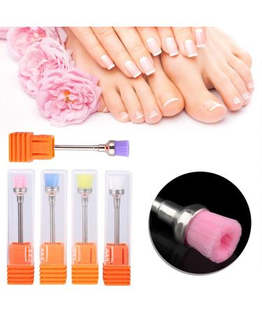 nail drill bit Rotekt 5pcs Nail Polish Grinding Drill Clean Brush Head for Electric Nail Drill Nail Dust Remover