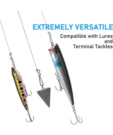 Dr.Fish 50 Pack Stainless Steel Quick Change Fishing Clips - Fast Snaps for Lures and Baits | Downward Opening | Freshwater | 1-22LB - Buy Online on SooperMarket.com