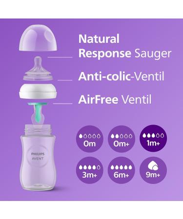 Buy Philips Avent Natural Response Gift Set for Babies - 2x 260ml Bottles & 2x Ultra Air Pacifiers (0-6m) | International Shipping Available - Buy Online on SooperMarket.com