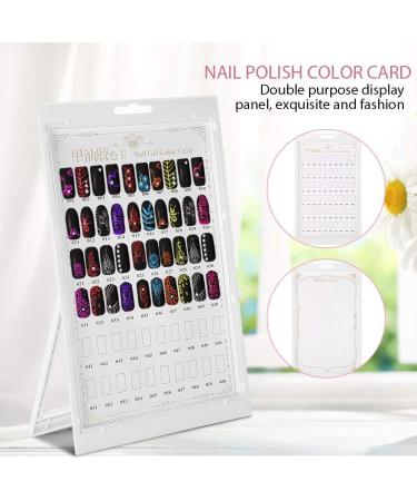 Nail Polish Color Card Dekaim Nail Art Display Stand Nail Polish Gel Color Display Card Nail Practice Manicure Tool(White) - Buy Online on SooperMarket.com