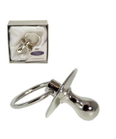 SILVER PLATED DUMMY NEW BABY GIFT PRESENTED IN GIFT BOX