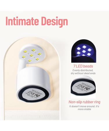 Mini UV Nail Lamp for Gel Nails - Fast Curing Portable LED Nail Dryer | LKE Curing Lamp for Gel Nail Polish | USB Cute Single Finger UV Light - Home & Travel - Buy Online on SooperMarket.com