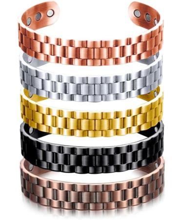 Biancat Prostapower Magnetic Copper Band Copper Bracelet for Men Magnetic Bracelets for Men Copper Ion Wristband(Black) - Buy Online on SooperMarket.com