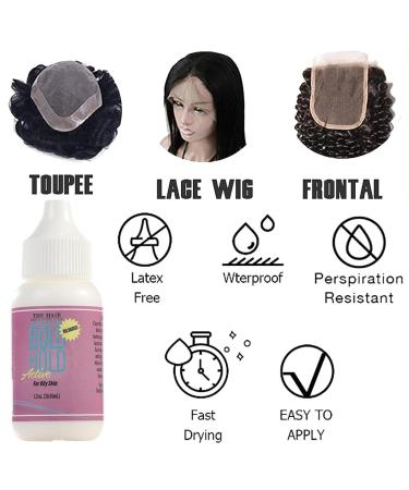 Wig Glue Lace Front Hair Bonding Glue Strong Hold Invisible Bonding Adhesive Hair Glue for Wigs Waterproof Latex-Free and Oil-Resistant Hair Extension Glue for Lace Hairpiece Wig Toupee WigGlueLaceFront - Buy Online on SooperMarket.com