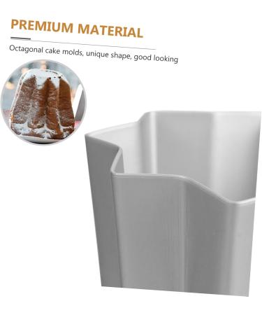 Alipis 2pcs Octagonal Cake Mold Roasting Pan Paper Cups Cupcake Mold Creative Baking Mold Muffin Candy 7.5x7.5x6.5cm Silver - Buy Online on SooperMarket.com