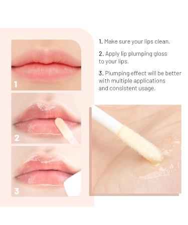 FREEORR 2Pcs Lip Plumper Gloss - Hydrating Lip Oil with Green Tea & Vitamin E for Fuller, Elastic Lips - Buy Online on SooperMarket.com