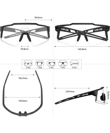 KAPVOE Photochromic Cycling Glasses | MTB Sunglasses with Clear Colorful Lenses - Buy Online on SooperMarket.com