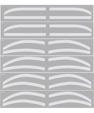 Guapa 6 Pairs Disposable Brow Shaping Stickers Airbrush Brows Tape Microblading Brow Mapping Stickers Brow Perfection at Your Fingertips (6 Pairs)