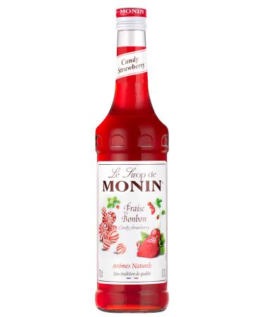 MONIN Premium Strawberry Candy Syrup 700ml for Cocktails and Mocktails. Vegan-Friendly Allergen-Free 100 Percent Natural Flavours and Colourings Stawberry Candy 700 ml (Pack of 1)