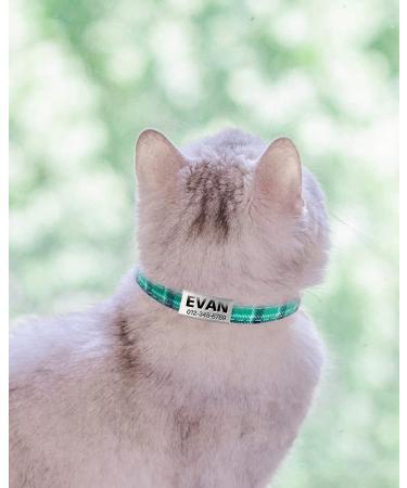 Tagme Turquoise Cat Collar with Personalized Name & Phone Number - Safe Kitten Neck Band with Bell | 1 Pack - Buy Online on SooperMarket.com