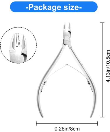 Velodios Cuticle Trimmer and Cuticle Cutter Extremely Sharp Cuticle Nippers Professional Stainless Steel Cuticle Remover Perfect Nail Care Tool for Home/Spa/Salon Manicures - Silver - Buy Online on SooperMarket.com