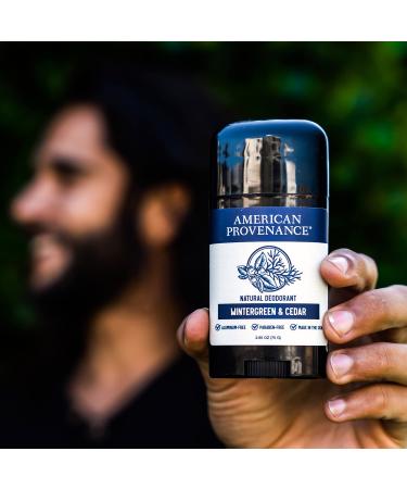 American Provenance All-Natural Men's Deodorant - Aluminum Free, Essential Oils, Long-Lasting, Made in USA - Wintergreen & Cedar - Buy Online on SooperMarket.com