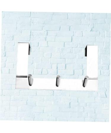 Baluue Clothes Hanger 2pcs Stainless Steel Hooks Coat Hanger Hook for Door Hook Hanger Metal Bedroom Door On The Door Coat Hooks - Buy Online on SooperMarket.com