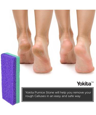 Yokita Salon Foot Pumice and Scrubber - Safely Remove Callus and Rough Heels (Pack of 2) - Buy Online on SooperMarket.com
