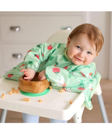 Bibetta Wipeezee Premium Waterproof Coverall Bib for Baby | Eco Friendly Durable Bib for Highchair Feeding | Bunny & Veg Design | 6m+ Boy/Girl - Buy Online on SooperMarket.com