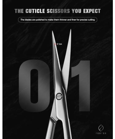Feryes Precision Curved Nail Shaver - Extra Fine Manicure Scissors for Women - Stainless Steel Nail Trimmers in Gray Silver - Buy Online on SooperMarket.com