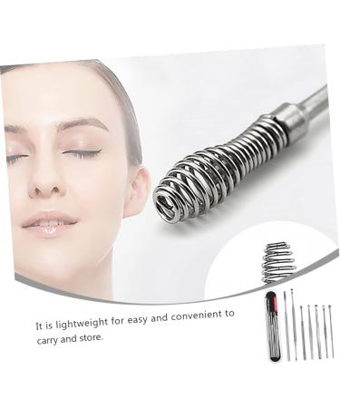 KALLORY 2 Sets 7pcs Stainless Steel Ear Cleaning Tool Set - Ear Care Nursing Spring Tool for Gentle Ear Cleaning - Cosmetic Silver - Pack of 2 - Buy Online on SooperMarket.com