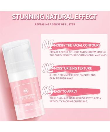 Pink Peach Soft Cream Liquid Blush - Long-Lasting, Moisturizing, Waterproof Makeup for Cheeks, Lips, and Eyes - Buy Online on SooperMarket.com