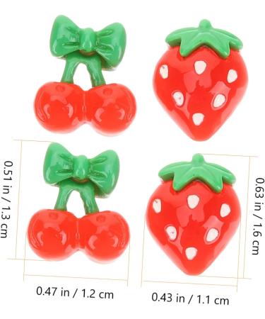 FRCOLOR 300 Pcs Nail Fruits Decoration Strawberry Nail Tool Lip Gloss Hand Cherry Slices Fruit Flatback Travel Bottles for Toiletries Nail Fruit Slices Pineapple Accessories Red Resin 3d - Buy Online on SooperMarket.com