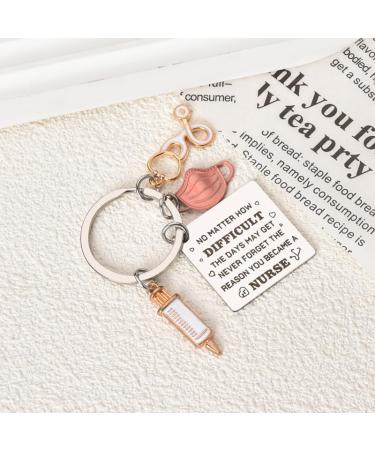 Guqqeuc Nurse Graduation Gifts - Stethoscope Syringe Keychain for Nurse Appreciation | Inspirational Gifts for Nursing Students & Practitioners - Buy Online on SooperMarket.com