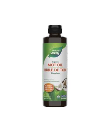 Nature's Way 100% Pure MCT Oil From Coconut Paleo and Keto friendly Certified Organic Non-GMO Project Verified Vegetarian Gluten-free Flavourless No Filler Oils 480 mL