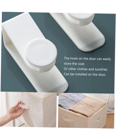 Cabilock 6pcs Hook up Wall Mount Clothing Rack Door Clothes Hanger Over Door Hanging Hooks Shower Door Porch 7.3X3X2.5CM White - Buy Online on SooperMarket.com
