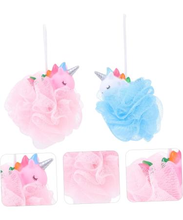 Shop Cabilock Unicorn Bath Ball Toys - 2Pcs Exfoliating Mesh Scrubbers for Kids | Perfect for Spa & Shower - Buy Online on SooperMarket.com