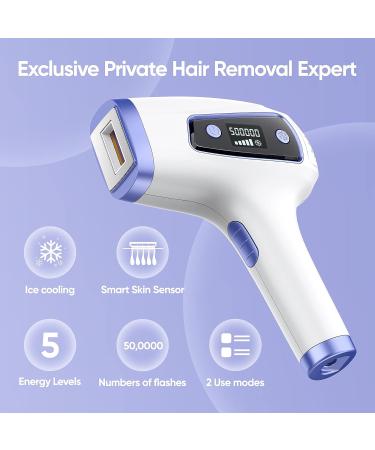 BONTECH IPL Hair Removal Device with Ice Cooling - Painless Laser Hair Removal for Women - Permanent, Precision Head, Long-lasting Results - Body & Face - White - Buy Online on SooperMarket.com